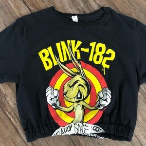 Handmade Blink-182 crop top